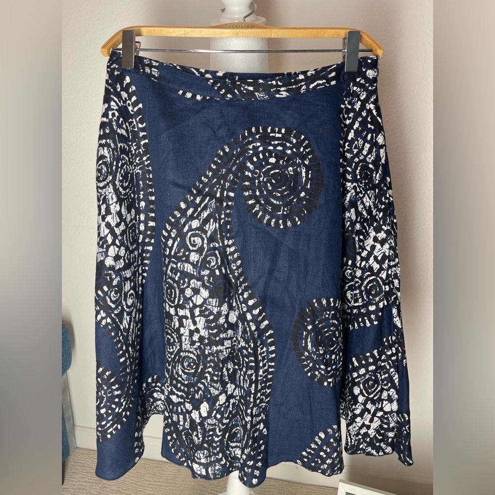 Grace Elements Navy and White A-Line Skirt
